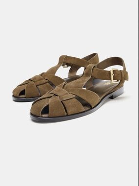 New 🆕 ZARA Split Leather Fisherman Sandals Sz 9